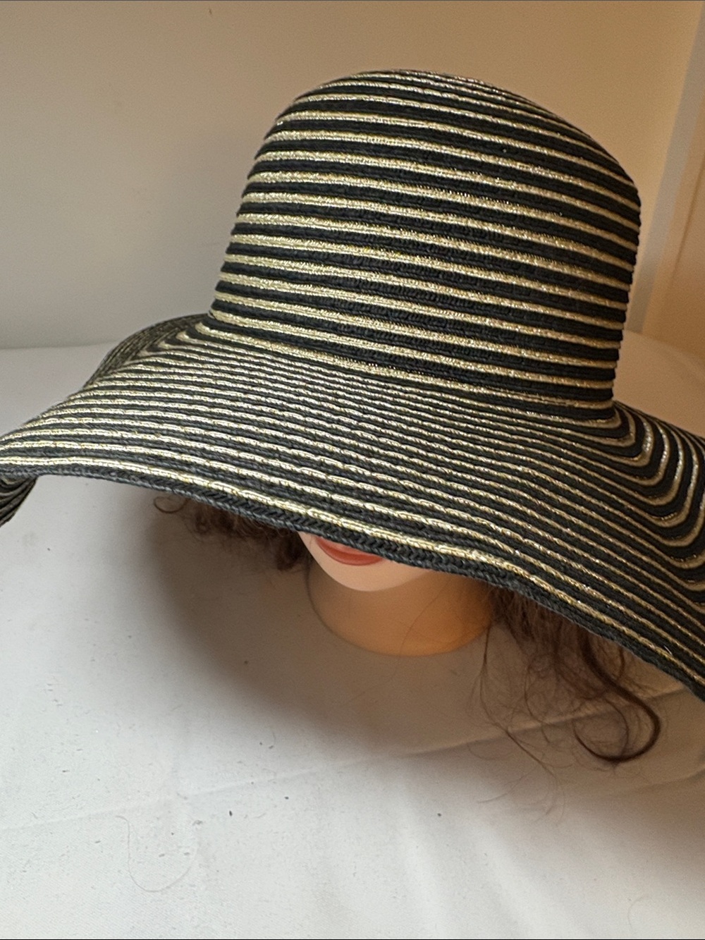 Magid Hats Black and Gold Wide Brin Paper Hat One Size